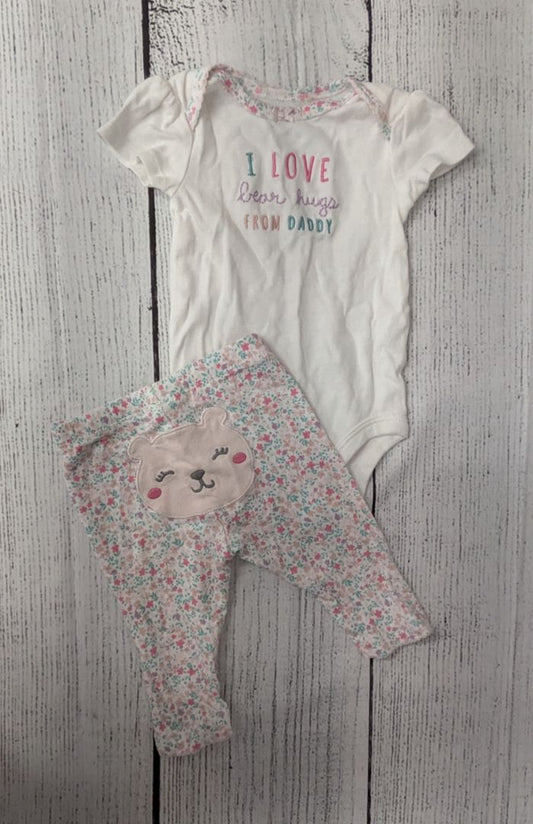 Carters Floral Bear Outfit - 3mo