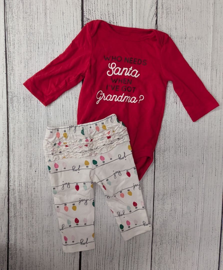 Jumping Beans Christmas Outfit - 3mo