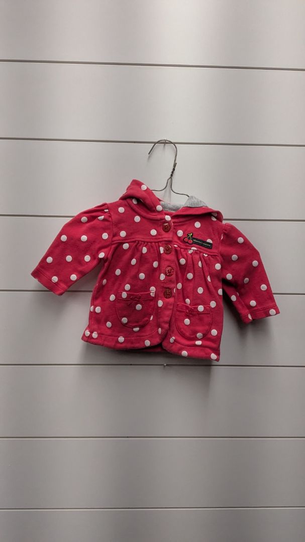 Carters Polka Dot Zip-Up Sweatshirt - 3mo