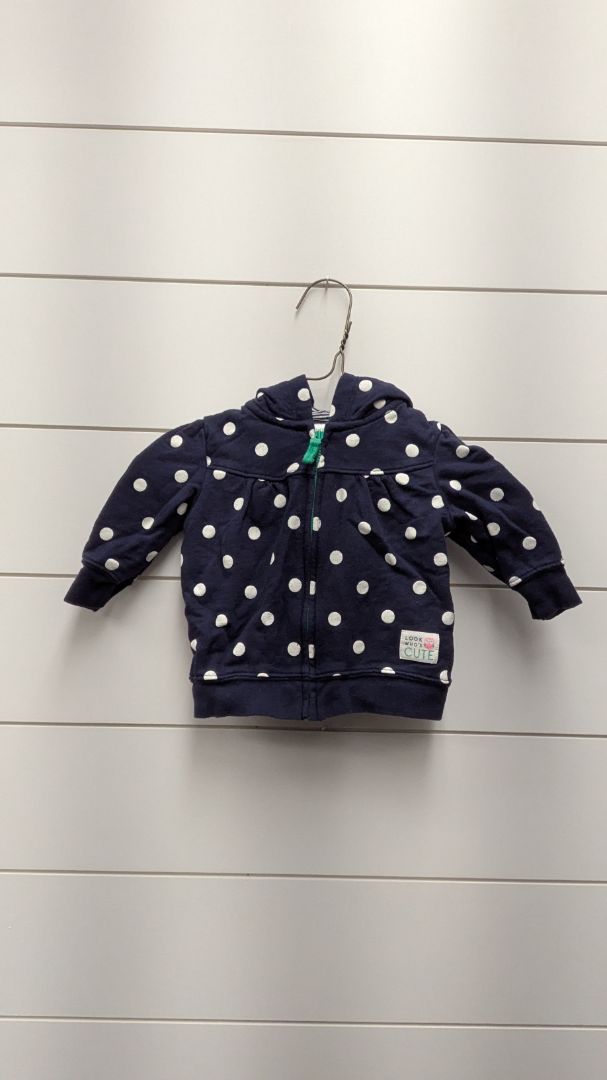 Carters Polka Dot Zip-Up Sweatshirt - 3mo