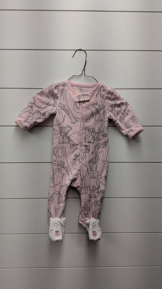 Carters Fleece Animal Pajamas - 3mo