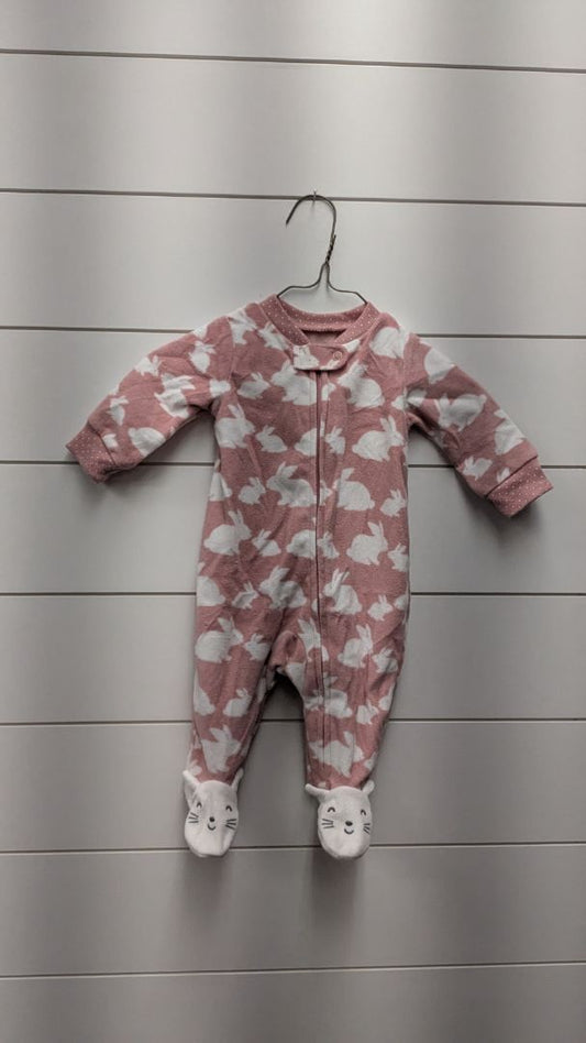 Carters Fleece Bunny Pajamas - 3mo