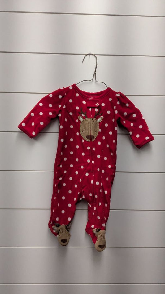 Carters Fleece Reindeer Pajamas - 3mo