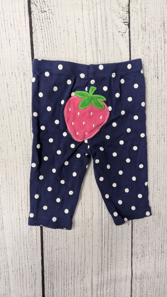 Carters Strawberry Polka Dot Leggings - 3mo