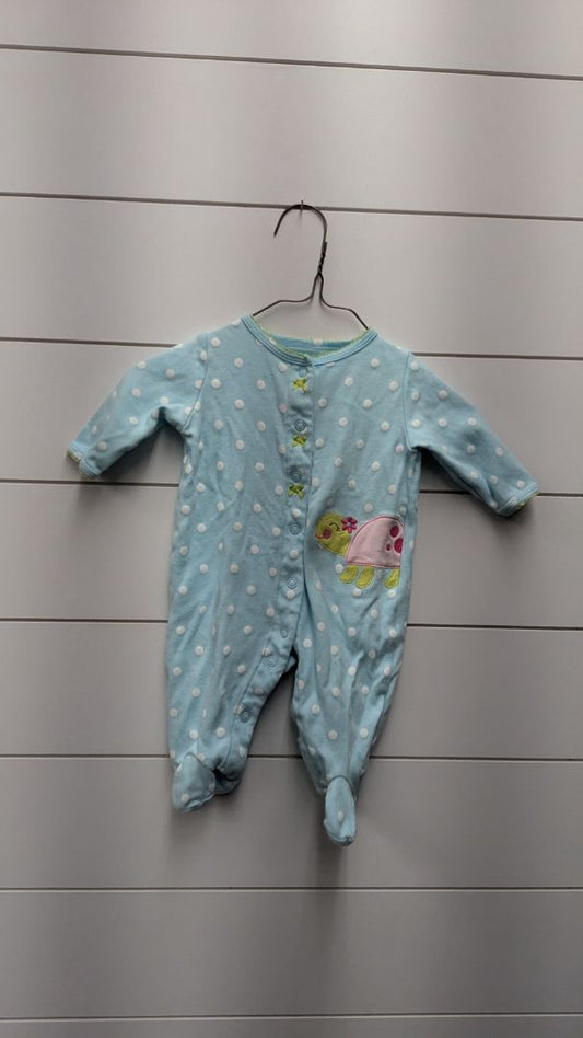 Carters Turtle Pajamas - 3mo