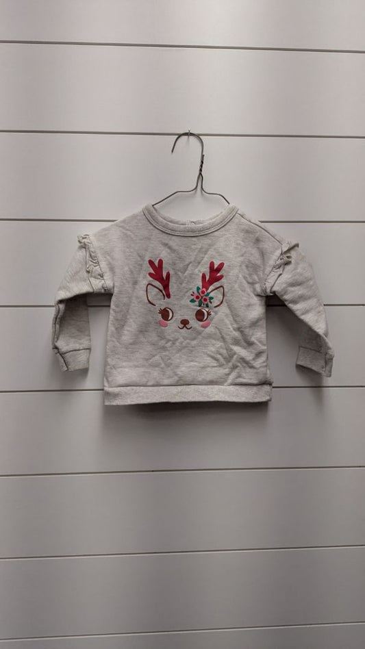 Cat & Jack Reindeer Sweatshirt - 12mo