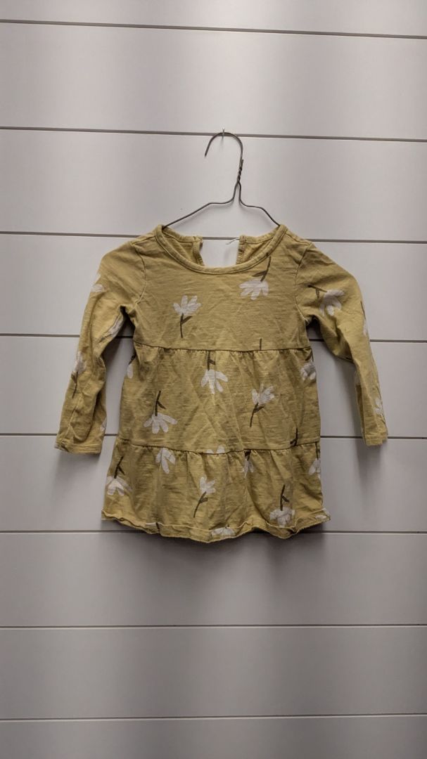 LITTLE CO Flower Long Sleeve Dress - 18mo