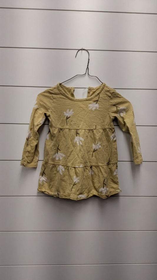 LITTLE CO Flower Long Sleeve Dress - 18mo