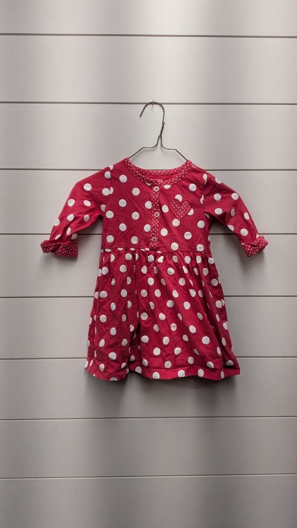 Carters Polka Dot Long Sleeve Dress - 18mo
