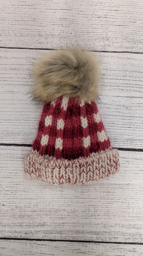 Plaid Knit Hat