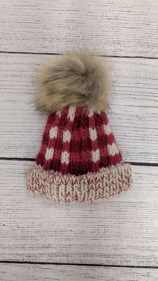 Plaid Knit Hat