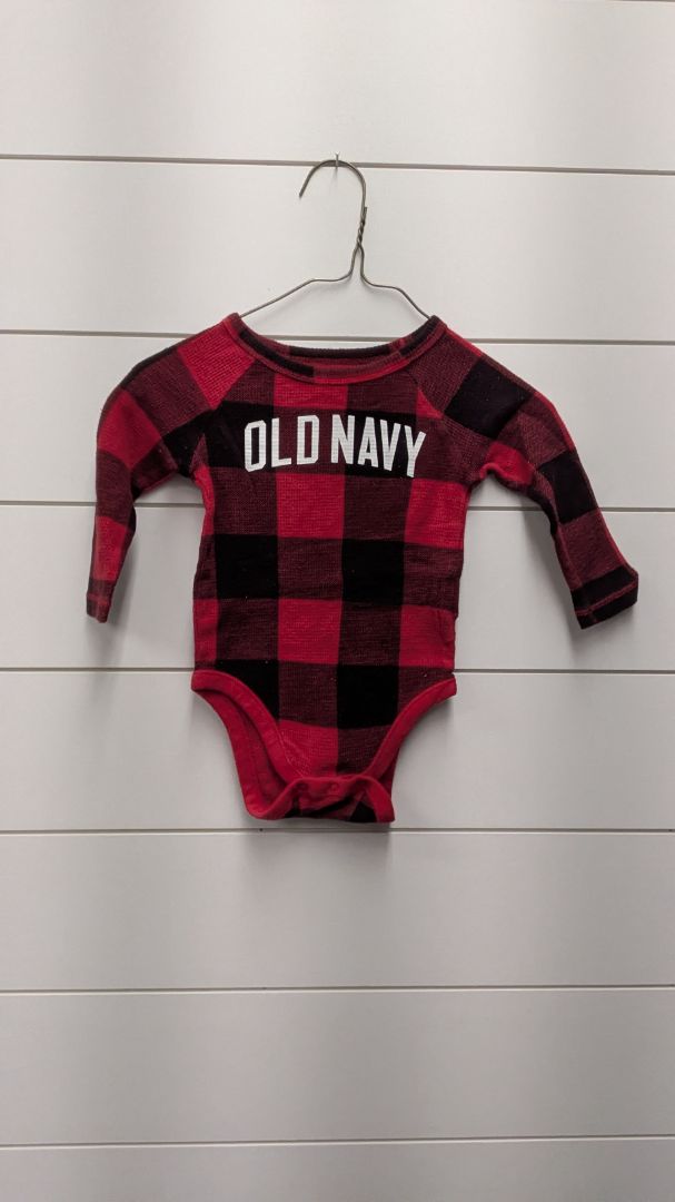 Old Navy Plaid Long Sleeve - 12mo