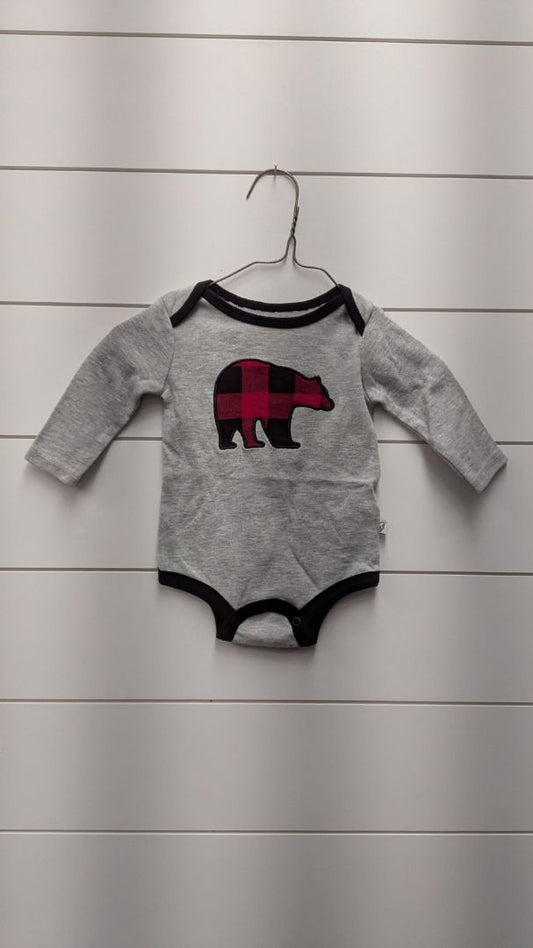 MINI HEROES Plaid Bear Long Sleeve - NB