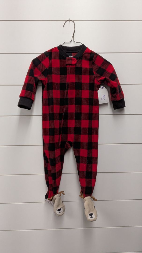 Carters Fleece Plaid Pajamas - 12mo