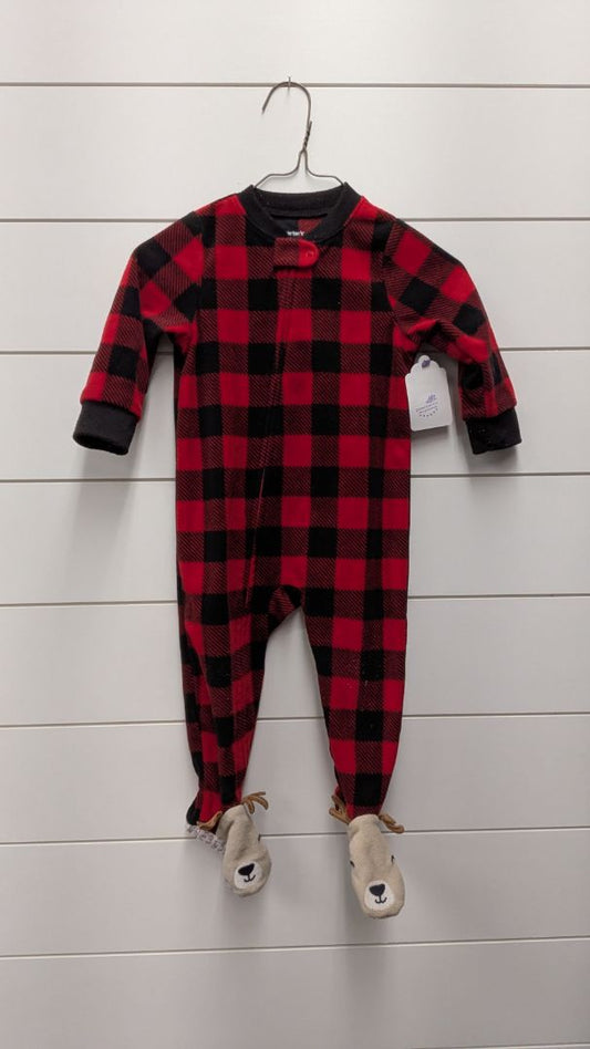 Carters Fleece Plaid Pajamas - 12mo