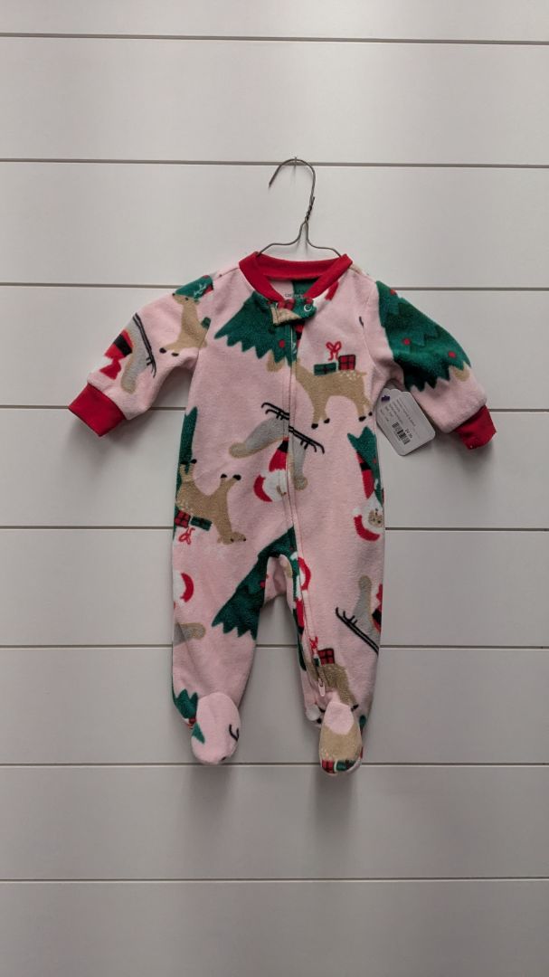 Carters Fleece Holiday Sleeper - 3mo