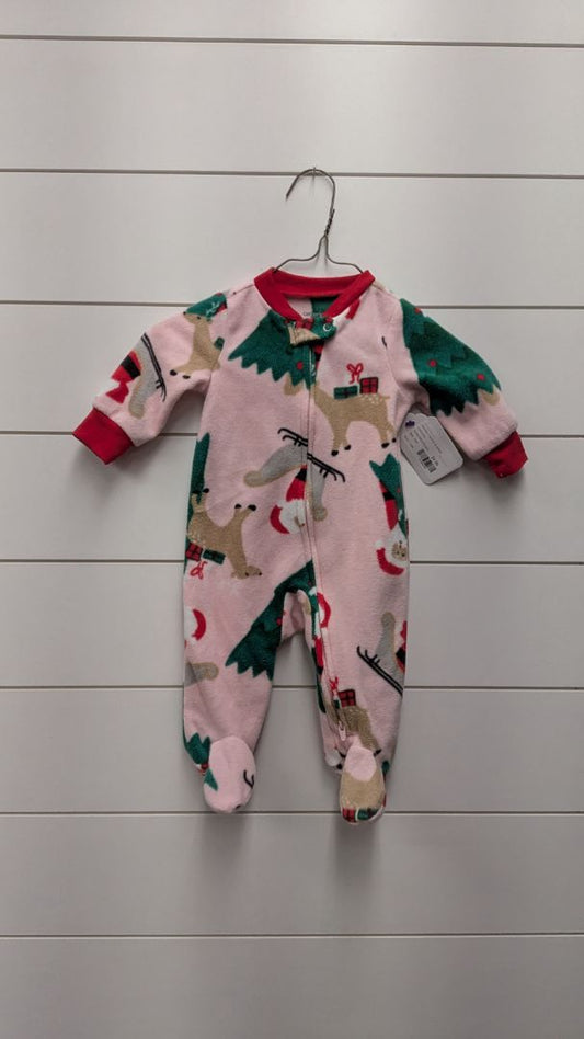 Carters Fleece Holiday Sleeper - 3mo