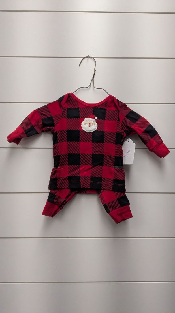Carters Santa Plaid Pajama Set - 3mo