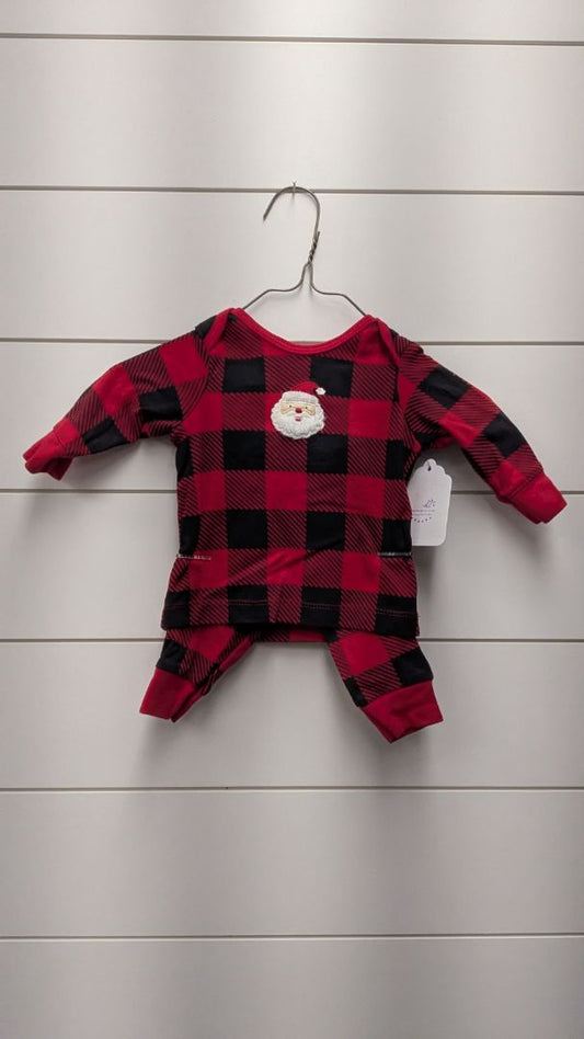 Carters Santa Plaid Pajama Set - 3mo