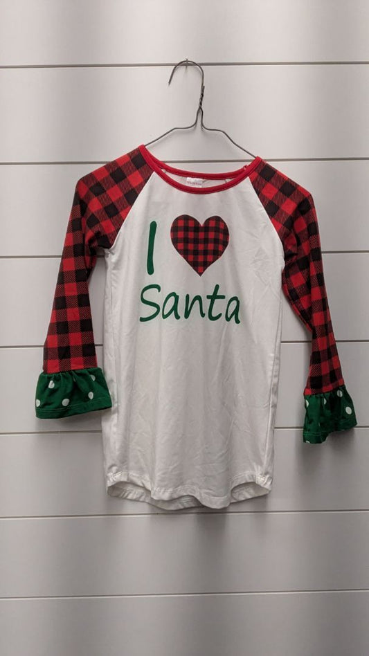 Penelope Plumm "I Love Santa" Long Sleeve - 3t