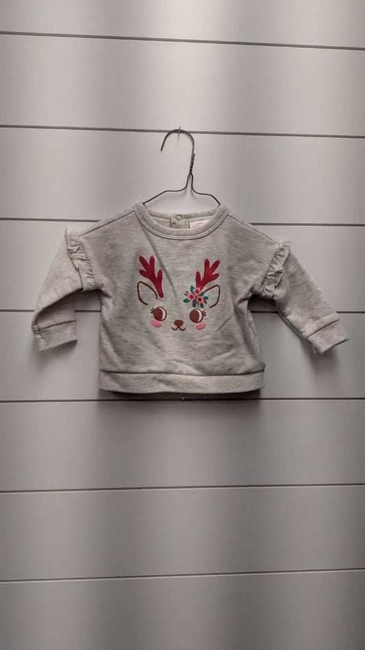 Cat & Jack Reindeer Sweatshirt - 6mo