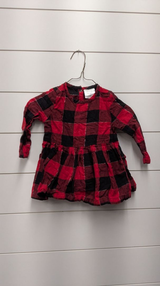 Falls Creek Plaid Long Sleeve Dress - 12mo