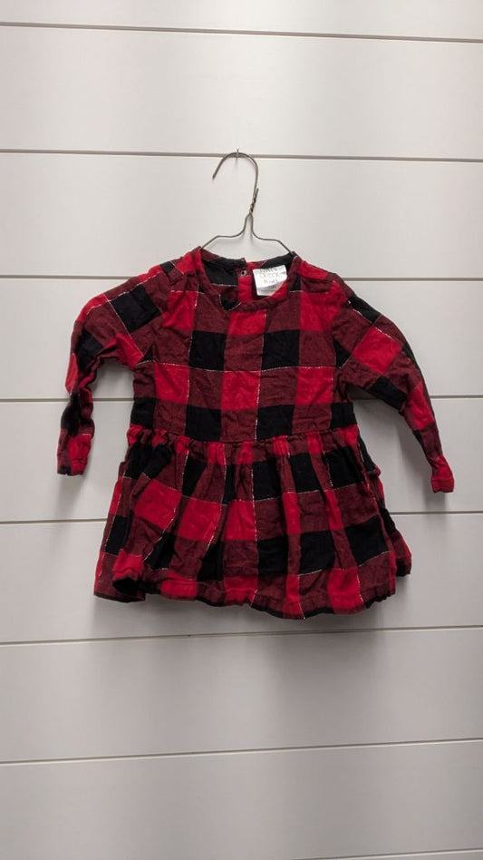 Falls Creek Plaid Long Sleeve Dress - 12mo