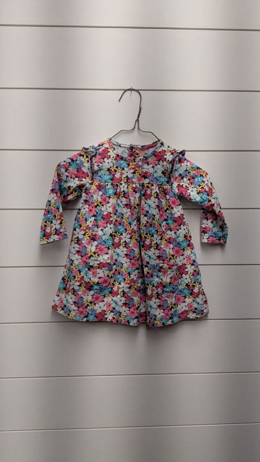 Carters Floral Long Sleeve Dress - 12mo