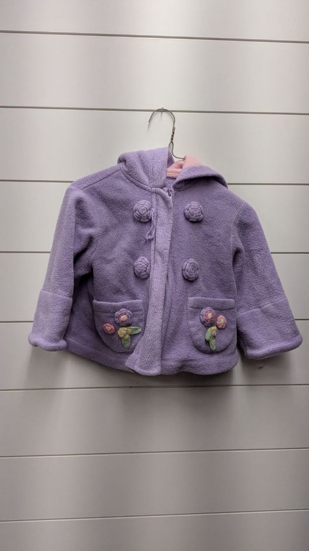 Fleece Flower Zip-Up Sweatshirt - 12mo