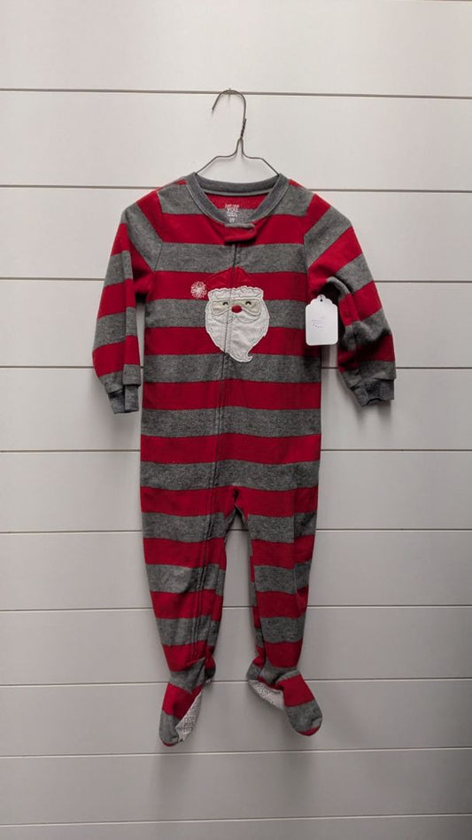 Carters Santa Fleece Sleeper - 2t