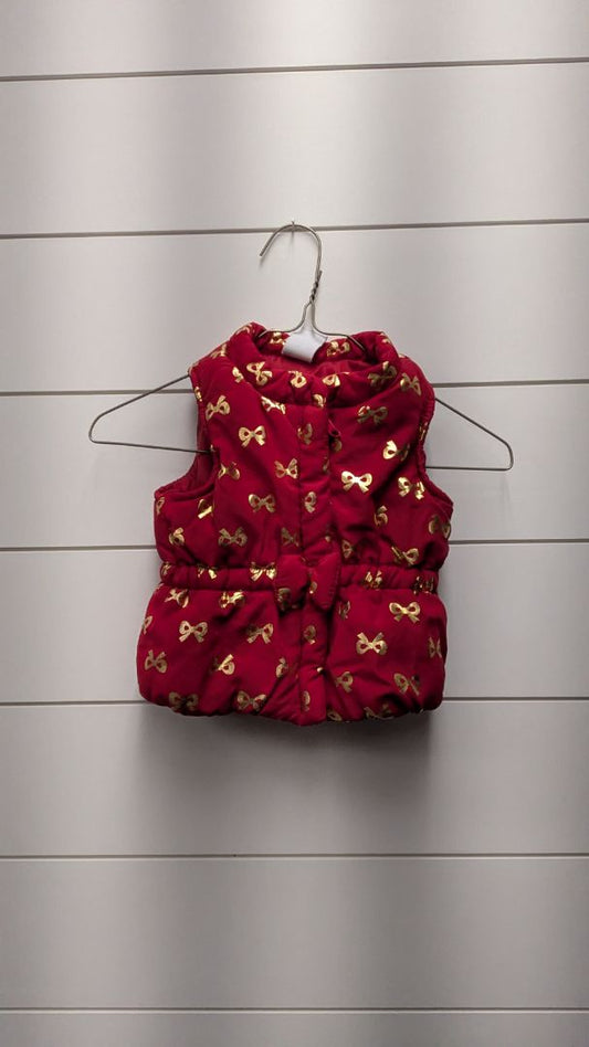 Healthtex Bow Zip-Up Vest - 6mo