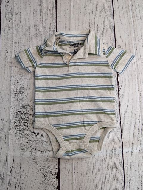 Oshkosh Polo Short Sleeve Onesie - 6mo