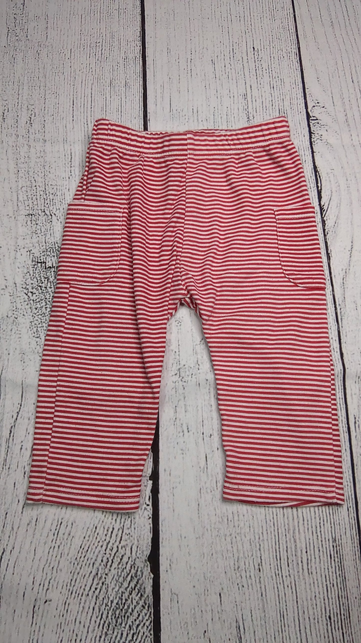 Red Striped Pants - 12mo