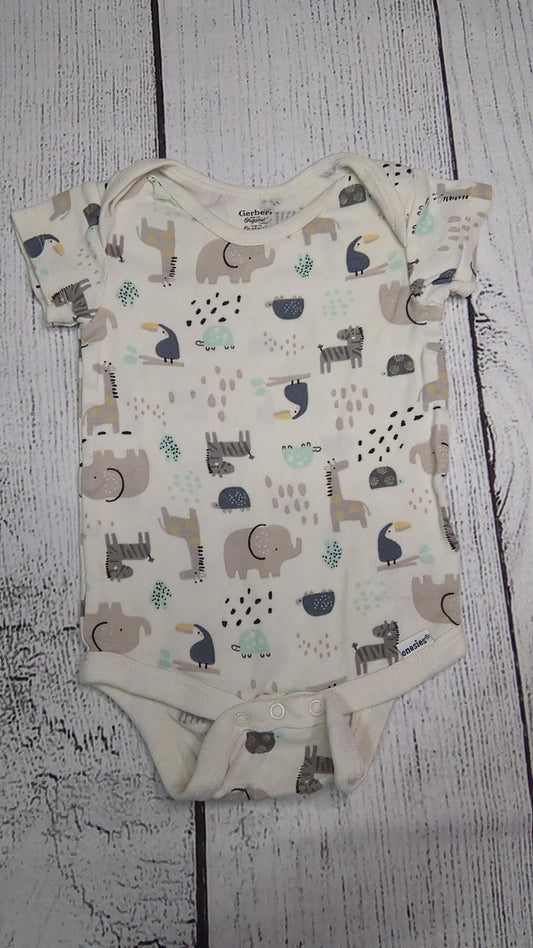 Zoo Short Sleeve Onesie - 6mo