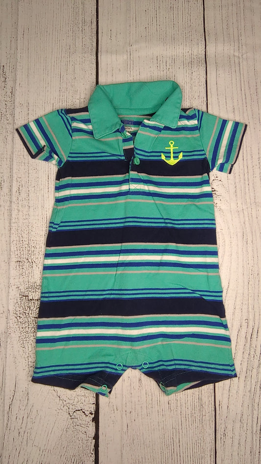 Carters Polo Romper - 12mo