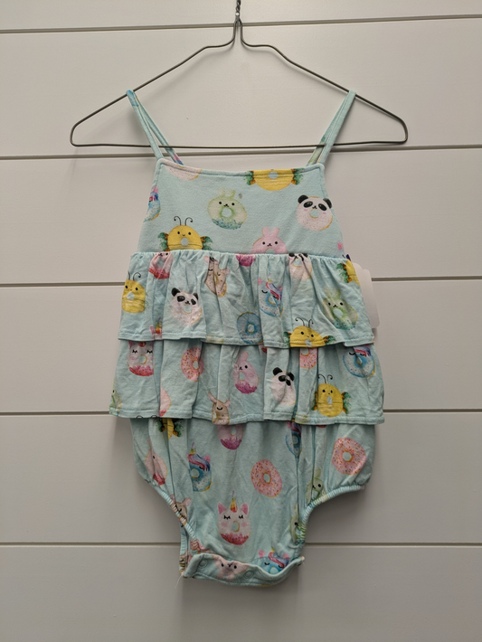 POSH PEANUT Bamboo SKIRTED BODYSUIT - *WT* - 24mo