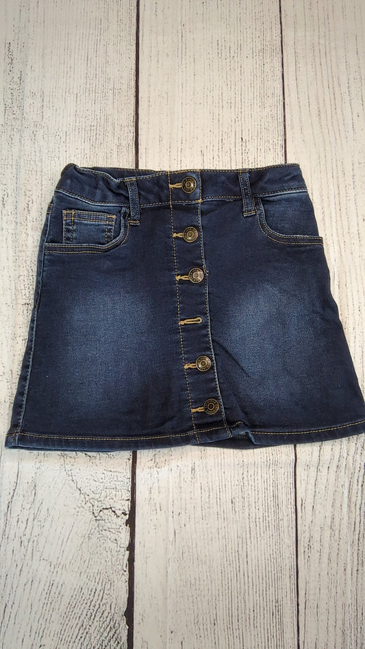 Button Denim Skirt - 6