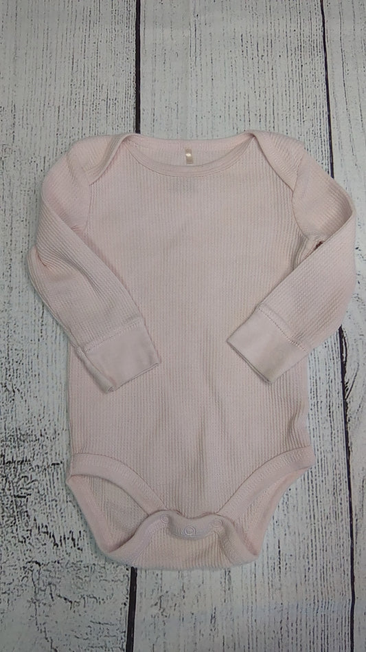 Long Sleeve Waffle Knit Onesie - 6mo