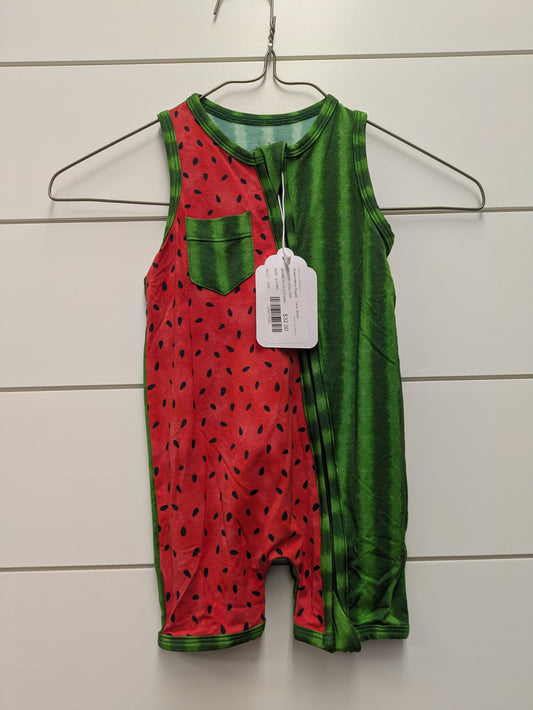 MERAKI HOLLOW Bamboo Watermelon Sugar - Tank Shortie Zip - *WT* - 3mo