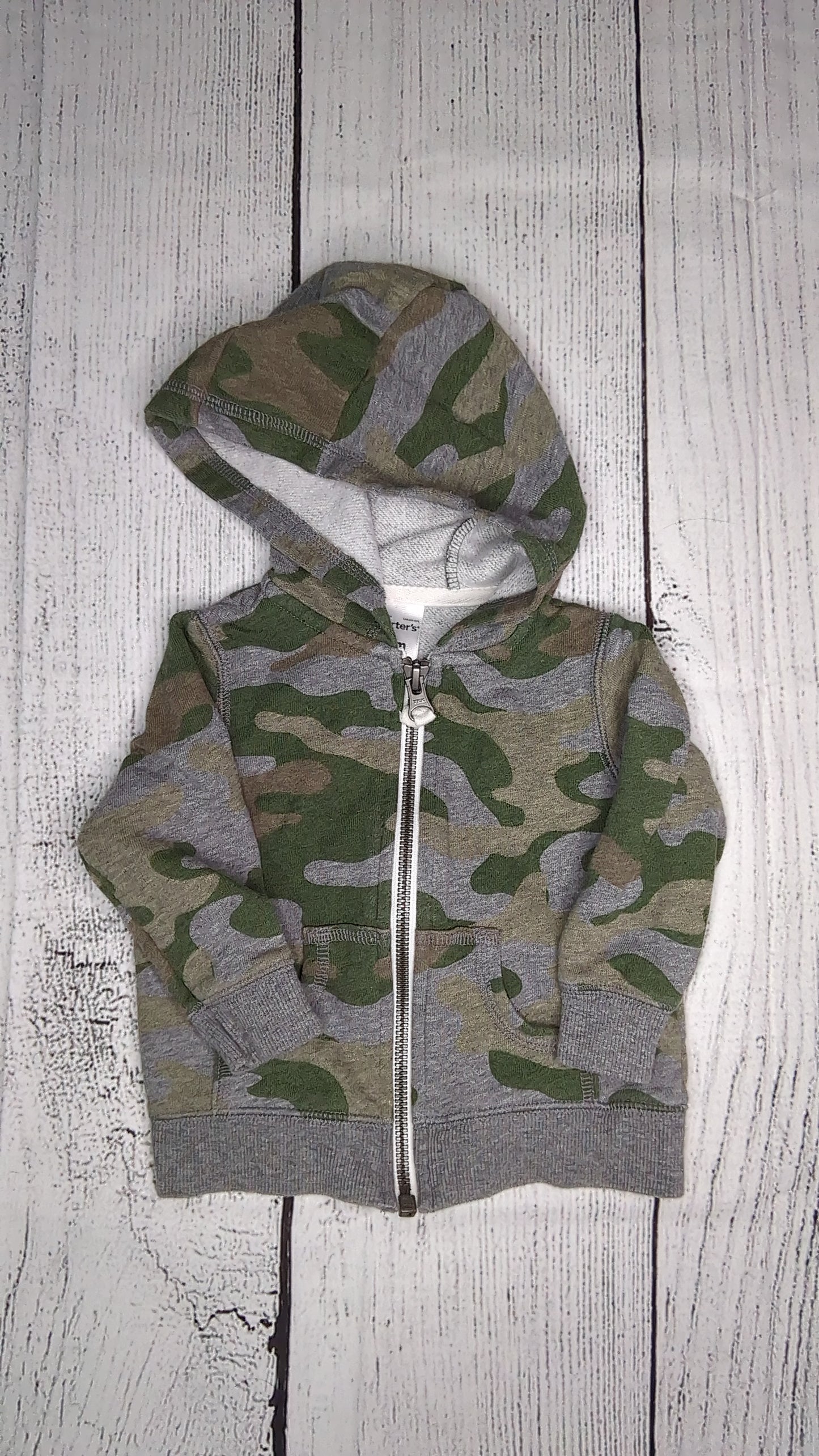 Carters Camo Zip Up Hoodie - 6mo