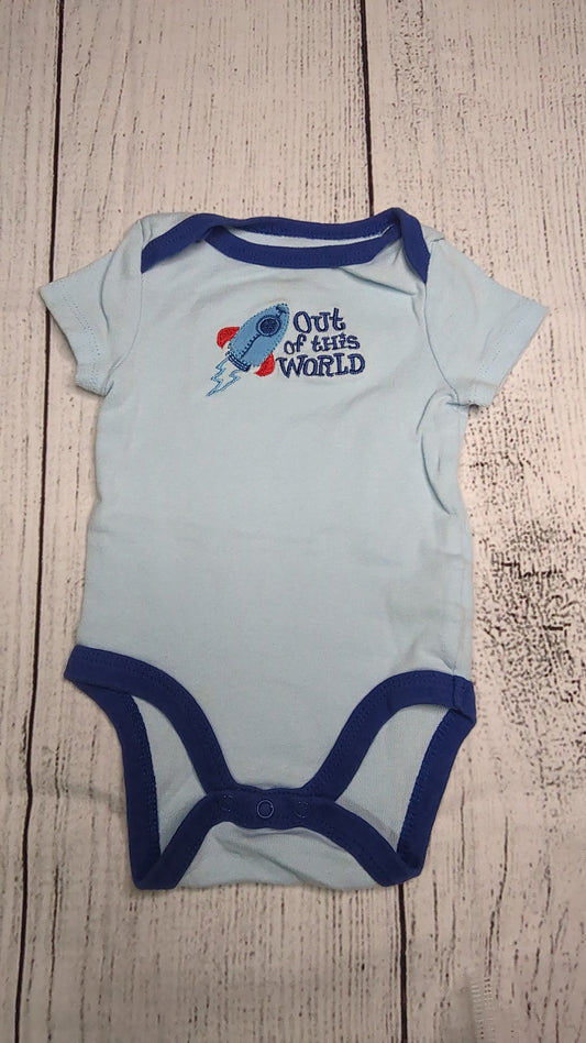 Spaceship Short Sleeve Onesie - 3mo