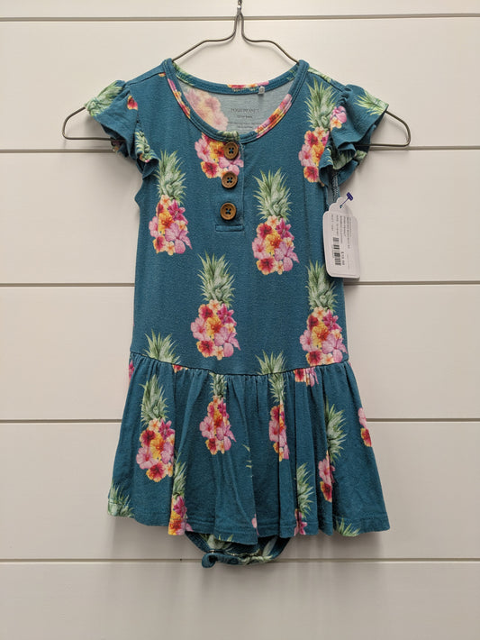 POSH PEANUT Bamboo SKIRTED BODYSUIT SS - *WT* - 18mo