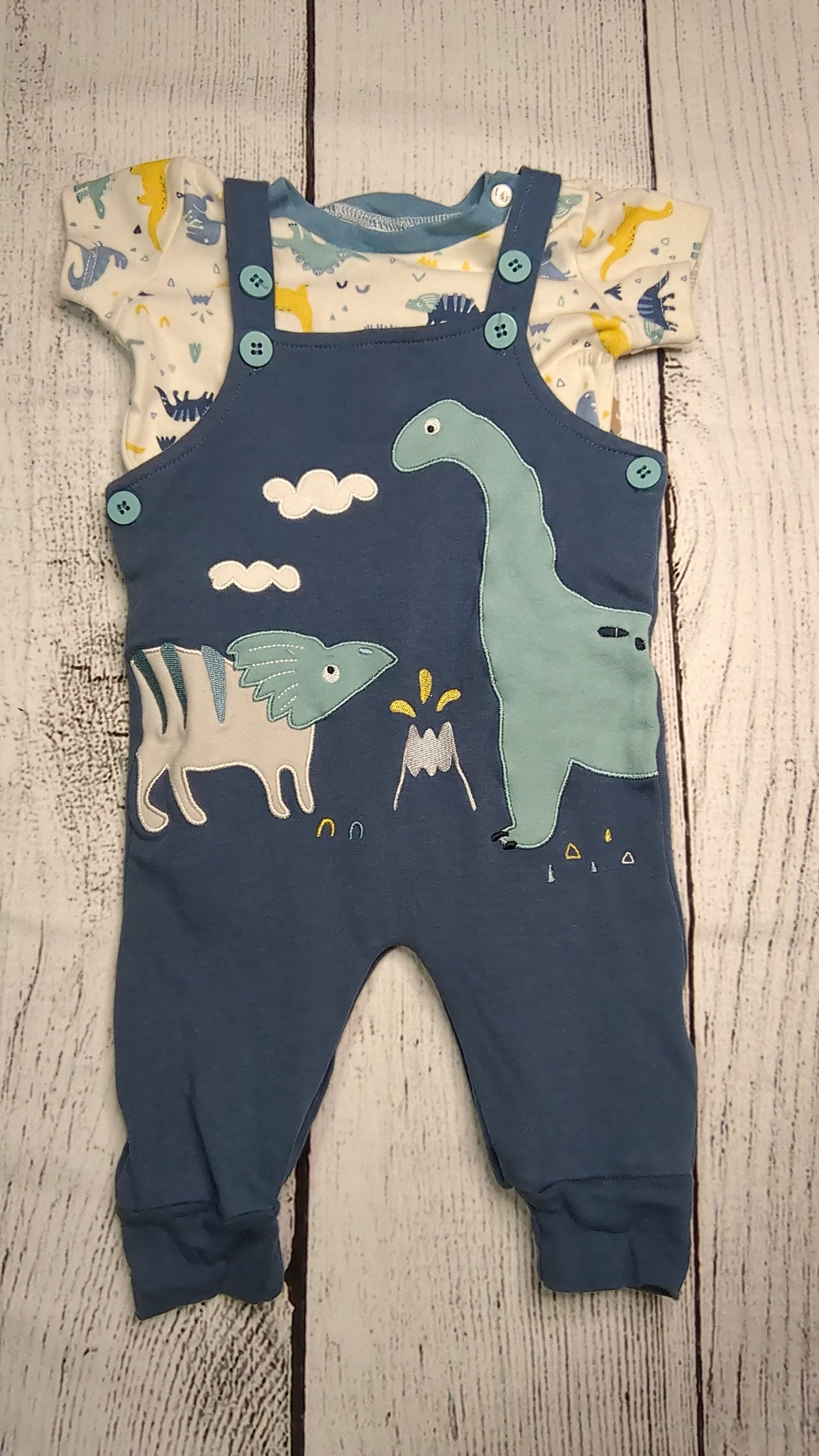 L & J Dino Overall Set - 6mo