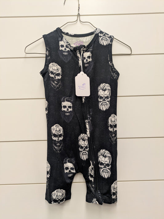 MERAKI HOLLOW Bamboo SKULLS TANK ZIPPY - *WT* - 18mo