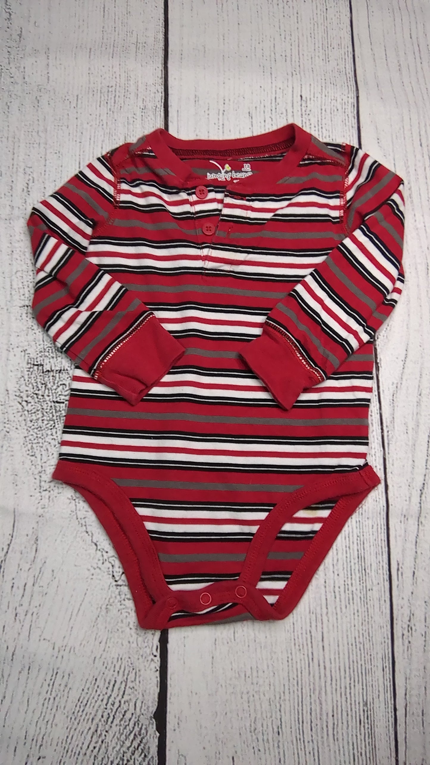 Striped Long Sleeve Onesie - 18mo