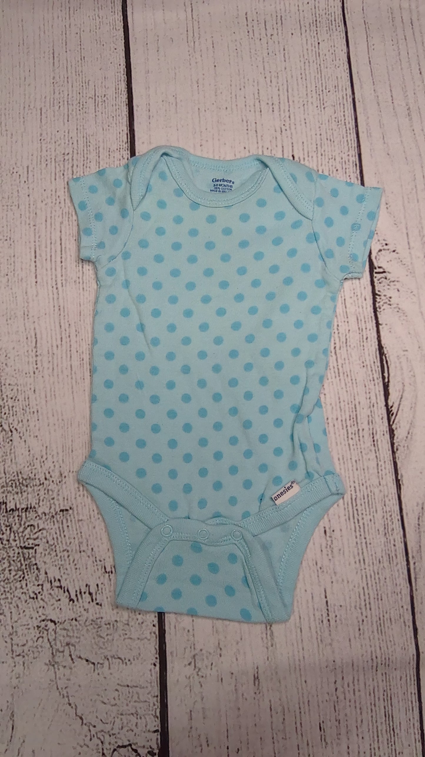 Polka Dot Short Sleeve Onesie - 6mo