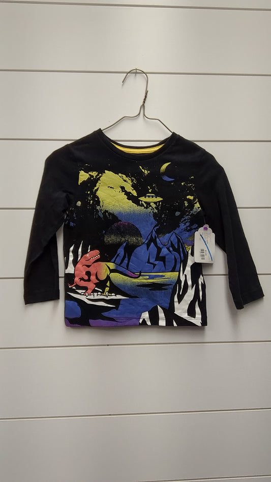 SPOTTED ZEBRA TEE LS - *WT* - 2T