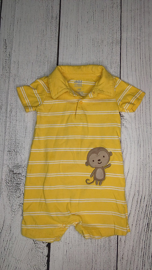 Carters Monkey Romper - 12mo