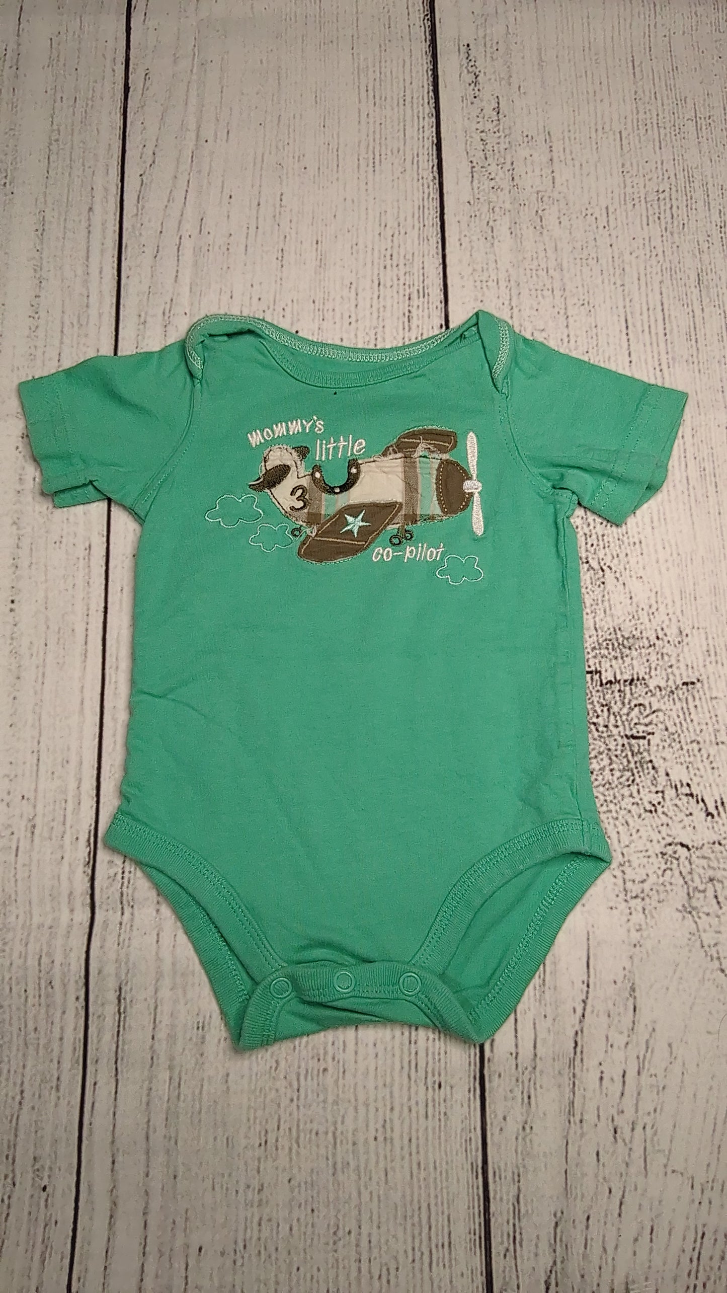 Co-Pilot Short Sleeve Onesie - 3mo