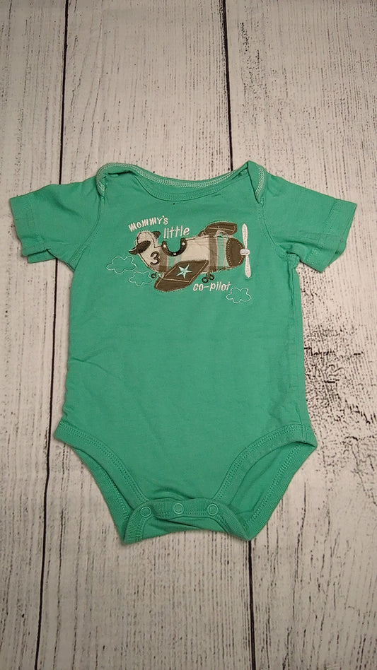 Co-Pilot Short Sleeve Onesie - 3mo